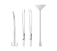 Kit de Herramientas para Terrario - 4 en 1 Rascador Largo de Acero Inoxidable - Kit de Utensilios para Paisajismo de Pecera - para Limpieza de Acuarios de Agua Dulce y Salada, Peceras, Bettas, Camaron