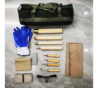 Kit De Herramientas Para Trabajar La Obsidiana De 15 Piezas, Kit De Tallado De Sílex Con Martillo De Cobre Y Almohadilla Para Pelar, Para Profesionales Y Principiantes, Para Trabajar La Piedra