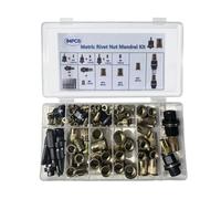 Kit de herramientas para tuercas remachadoras: tuerca de acero al carbono, | Herramienta de remachado de acero al carbono, tuercas de inserción métricas, kit de instalación de metal para muebles electró
