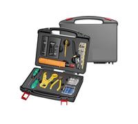 Kit de herramientas red, kit crimpado RJ45, crimpadora paso, herramienta, comprobador cables, perforación, pelacables