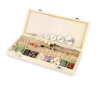 Kit de Herramientas Rotativas 242 Piezas con Accesorios de Corte, Amolado, Afilado, Tallado y Pulido, Mango Universal 3,2 mm, Incluye Estuche