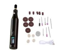 Kit de herramientas rotativas con grabador digital portátil de 25 piezas, rectificadora eléctrica para tallado detallado de carpintería, fabricación de modelos, herramienta eléctrica en miniatura