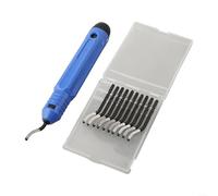 Kit de herramientas rotativas de acero de alta velocidad con mango flexible para rotación de 360 grados y eliminación de bordes suaves en varios materiales