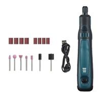 Kit de herramientas rotativas eléctricas recargables con 15 accesorios, pluma amoladora inalámbrica de 3.6 V para grabar, tallar, pulir y lijar en madera, metal, jade, 700 mAh incluido (15 piezas)