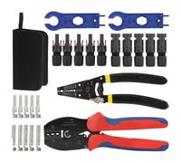 Kit de herramientas solares con pinza para prensar, pelacables 5 pares conectores MC4, llaves de montaje para cable fotovoltaico, 2.5/4/6 mm², paneles solares fotovoltaicos