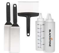 Kit de herramientas y accesorios profesionales Blackstone (5 piezas), botella de 16 oz, dos esp?tulas, picador/raspador y un libro de cocina, perfecto