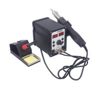 Kit de Hierro de Soldadura Digital, Pistolas Aire Caliente -post -trabajo Calefacción Rápida 110 L/min Pantalla Transparente Panel Función Almacenamiento CPU para Soldadura (EU enchufe 220V)