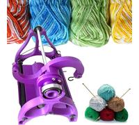 Kit De Hilandero De Hilo Eléctrico, Máquina Bobinadora Eléctrica De 800 Rpm Con Velocidad Ajustable, Interruptor De Avance/retroceso, Fácil De Operar For Tejer Hilo(Purple)