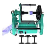 Kit de hilandero eléctrico de hilo, rueda giratoria portátil con bobinas, función de avance y retroceso, control de velocidad, mini máquina de bobinado para manualidades domésticas