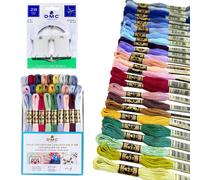 Kit de hilo de bordar DMC dorado de edici n limitada, paquete de 27 colores surtidos con 28 bobinas de hilo de pl stico DMC de algod n.