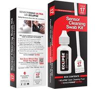Kit de hisopo de limpieza para sensores Eclipse Optic Cleaning Solution (0.5 onzas/15 ml) + hisopo de sensor tipo 2 Ultra de 17 mm (paquete de 6) - para sensores APS-C CMOS y CCD - Removedor de polvo