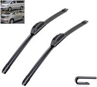 Kit de Hojas de repuesto para Toyota Alphard AH10 AH20 2002-2015 26"+16" | Limpiaparabrisas de Fácil Montaje, Visión Clara y Bajo Nivel de Ruido.