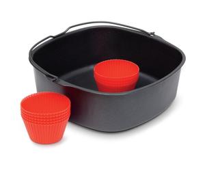 Kit de horneado para freidora de aire Philips HD9945/01 XL antiadherente con 9 moldes de silicona