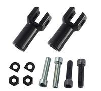 Kit de horquilla de soporte de pie para pasajero compatible con Harley Davidson Softail 2000-2006 (negro)