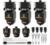 Kit de Hotend P2S de 3 paquetes 0.2MM+0.4MM+0.6MM para Bambu Lab P2S/X2D/H2D/H2S, kit de actualización de extrusor incluye boquilla de acero endurecido para altas temperaturas para accesorios de