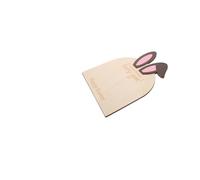 # Kit de huellas de bebé de conejo de Pascua, decoración de recuerdo para habitación de bebé, adorno de madera para recién nacido, decoración de primera Pascua (B, talla única)