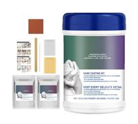 Kit de Huellas de Mano Familiar | Kit de Huella de Mano Bebé - Yeso de París para escultura, modelado, artesanía y decoración doméstica para adultos, familia y niños pequeños