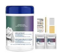 Kit de Huellas de Mano Familiar - Kit Huella Mano Piedra - Yeso de París para escultura, modelado, artesanía y decoración doméstica para adultos, familia y niños pequeños