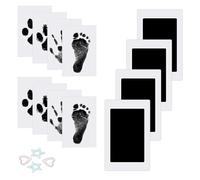 Kit de huellas de mano y pie sin tinta para bebe recien nacido: Regalo seguro para la familia, incluye almohadillas de tinta no tóxica y tarjetas de impresión.Kit de huella de perro