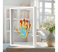 Kit de huellas de manos familiares, kit de impresión de mano de bebé, ideas de regalos para padres nuevos (blanco)