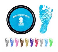 Kit de huellas de manos y pies de bebé de Forever Fun Times | Obtén cientos de impresiones detalladas con una almohadilla de tinta segura para bebés | Fácil de limpiar y funciona con cualquier papel o