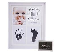 Kit de huellas y huellas de mano para bebés recién nacidos, para bebés y niños recién nacidos, marcos de fotos de arte de memoria para registro de bebés, decoración de guardería