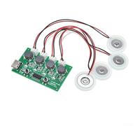 Kit de humidificador de bricolaje con sistema de atomización de 4 nebulizadores y placa de circuito de accionamiento para máquina de niebla personalizada, hidratante, modos de pulverización ajustables