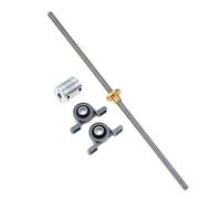 Kit de husillo T8 de 8 mm (100-800 mm) con tuerca de latón, soporte y acoplamiento KP08 for impresora 3D(2mmx2mmx600mm)