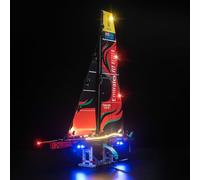 Kit de iluminación con mando a distancia compatible con Lego Emirates Team New Zealand AC75 Yacht (sin modelo), kit de iluminación LED compatible con 42174 Technic Emirates Team New Zealand AC75