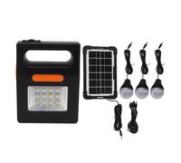 Kit de iluminación con panel solar para uso exterior, generador de energía con carga USB y linterna LED, ideal para sistemas de ahorro de energía