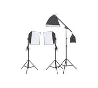 Kit de iluminación de estudio - HELLOSHOP26 - 3 lámparas LED - Ahorro de energía - Luz suave - Trípodes ajustables