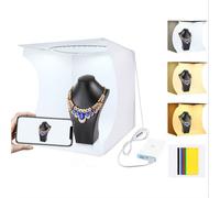 Kit de iluminación de estudio plegable portátil para fotografía de objetos pequeños, toma rápida y sencilla de joyas, accesorios y juguetes, kit