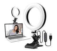 Kit de Iluminación de Videoconferencia, Clip de Iluminación Pequeño de 6 Pulgadas en la Computadora Portátil Monitor con 3 Niveles de Brillo de Color Dimmable para el Aprendizaje