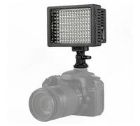 Kit de iluminación fotográfica para luz de relleno de cámara con panel LED ajustable y trípode.