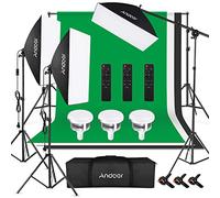 Kit de iluminación para fotografía de estudio de softbox que incluye 85 W, 2800 K-5700 K, luz LED de dos colores, 3 + 50 x 70 cm, 3 trípodes de luz de 2 m, 3 brazos de horca, 1 mando a distancia, 3 +