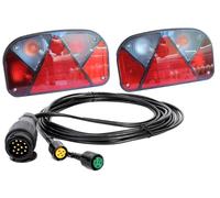Kit de iluminación para remolque: luces traseras Aspöck Multipoint II + haz 5 m de 13 pines.