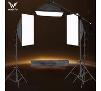 Kit de Iluminación Profesional para Fotografía Softbox Softbox, 3 Soportes de Luz, Brazo de para Retratos, Productos, Grabación de Video (Bombilla No Incluida)