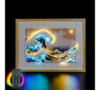 Kit de iluminación remota compatible con Lego 31208 Hokusai The Great Wave (sin modelo) Kit de luz LED compatible con Lego Hokusai The Great Wave 31208 Creative Toy