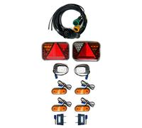 Kit de Iluminación Trasera LED 5 Funciones con Sistema CANBUS para Remolque, Trailer, Caravana, Vehículo Agrícola, Camión - Luz de Posición, Freno, Intermitente, Marcha Atrás, Antiniebla - E9