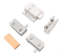 Kit de imanes de puerta de 6 piezas, cierres magnéticos para puerta de gabinete, cierre magnético invisible para puerta de gabinete de vidrio, prensa ABS de acero inoxidable para abrir una puerta (C)