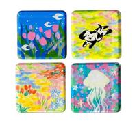 Kit De Imanes para DIY - Juego De Manualidades Magnético con Marco De Pintura Acrílica En De 4 Piezas | Kit De Imanes Cuadrados Transparentes para Fotos, para El Hogar, Cocina, Aula