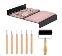 Kit de impresión de madera - Herramientas de escultura versátiles, estación de diseño profesional innovadora con agujeros para tornillos, estuche de accesorios confiable, escudo de rendimiento