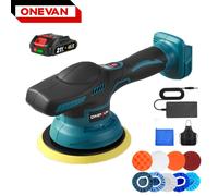 Kit de inalámbrico de 21V, kit de herramientas de para coche, máquina de cera ajustable de 8 velocidades, pulidora de coche inalámbrica a batería, adecuada para detallado de coches
