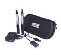 Kit de iniciacion. 2 x Cigarrillos electrónicos de vapor EGO CE5 CLEAROMIZER + funda. Color Negro. SIN NICOTINA