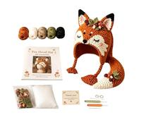 Kit de Iniciación al Crochet Capucha Con Forma Animal Tejida A Mano Con