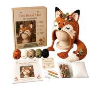 Kit de Iniciación al Crochet Capucha Con Forma Animal Tejida A Mano Con