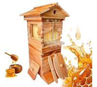 Kit De Iniciación De Colmena, Caja De Abeja Completa Con Ventana De Observación Y Boquilla De Miel, Incluye Casa De Abejas De Carpintero Para Polinizadores De Jardín