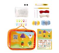 Kit de iniciación de ganchillo, kit de aprender a crochet para principiantes - Kit de ganchillo para animales con instrucciones, kit completo de punto Z para Principios