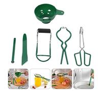 Kit de Iniciación de Suministros de Conservas, Kit de Enlatado de Juego de 6 Piezas Levantador de Tarros, Llave, Embudo, Pinzas, Dispensador de Burbujas, Levantador de Tapa Magnético