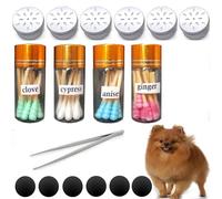 Kit de iniciación de trabajo con aroma a perro, disponible en anís, abedul, clavo, vetiver, kit de entrenamiento de aroma, trabajo de nariz, juegos de hisopos de aceite puro para perros (4 hisopos + 6